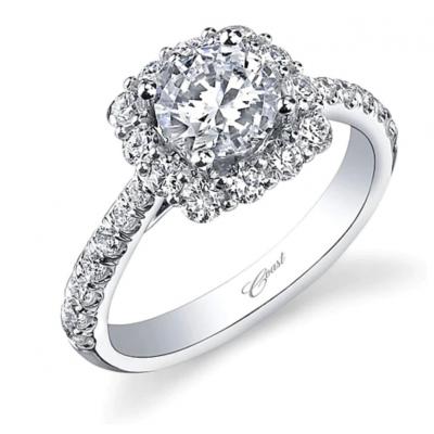 Coast Diamond Cushion Halo Diamond Engagement Ring